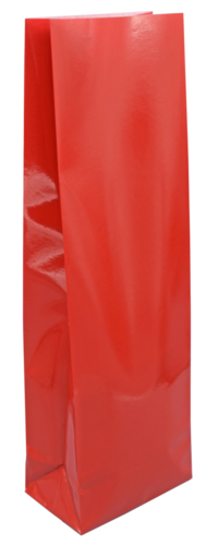 Block Bottom Bag, red, 70+40x205 mm