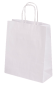 Preview: Papiertragetasche weiß Kraftpapier - 22+10x28 cm