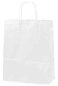 Preview: Papiertragetasche weiß  Kraftpapier - 18+8x22 cm