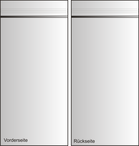 Einlagenbeutel ohne Tasche für Dokumente - PE Folie transparent