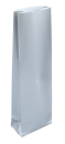 Blockbodenbeutel Silber, 55+30x175 mm