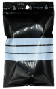 Zip Lock Bag 100x150 mm, black, write-on block
