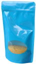 Stand up Pouch 180x290+90 mm, blue with window